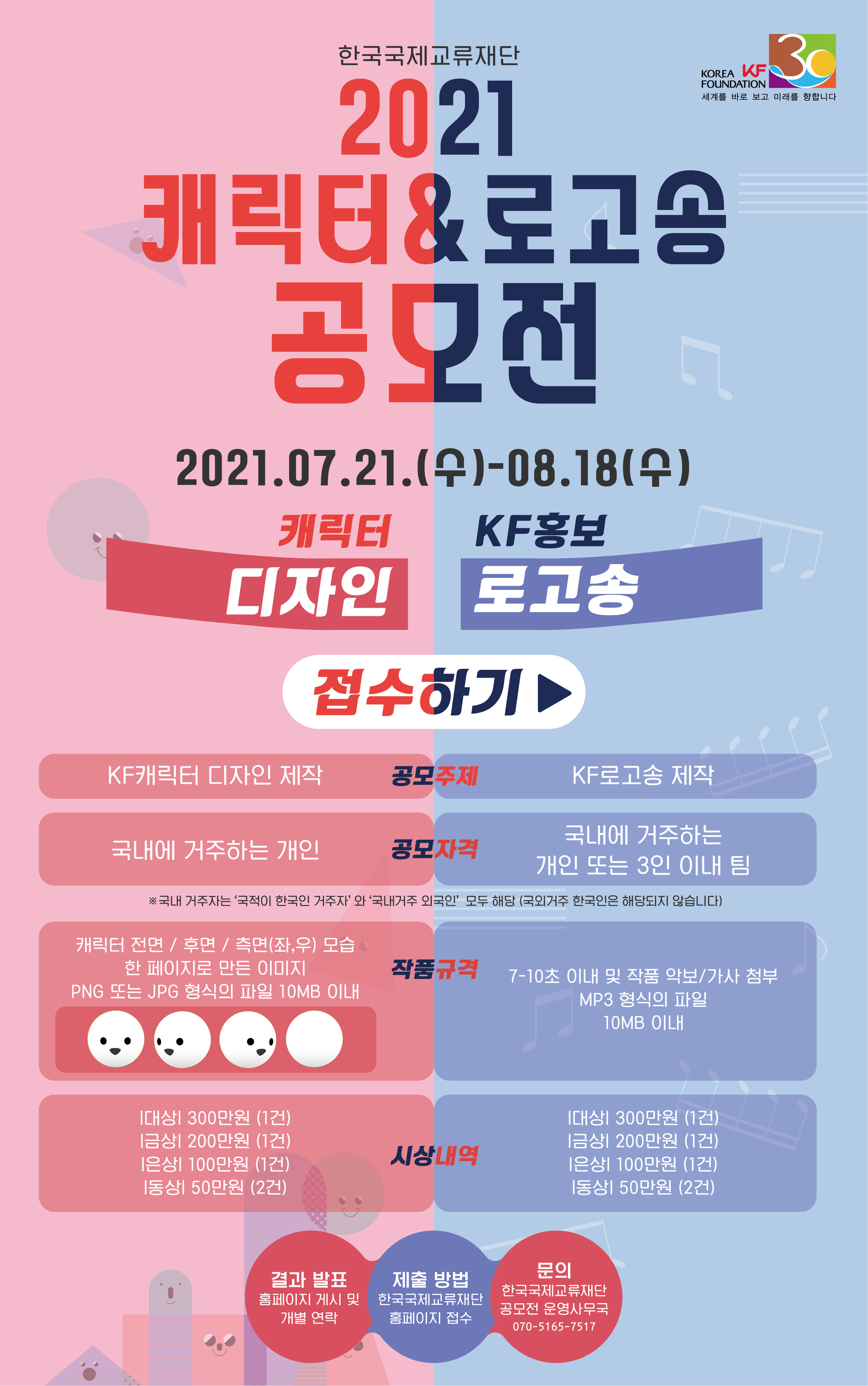  2021 한국국제교류재단 캐릭터 & 로고송 공모전 포스터.png